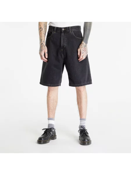 Šortky Carhartt WIP Brandon Short Black Stone Washed XS černé