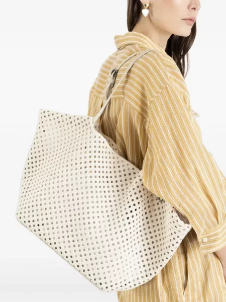 Geantă shopper Brunello Cucinelli cu broderie
