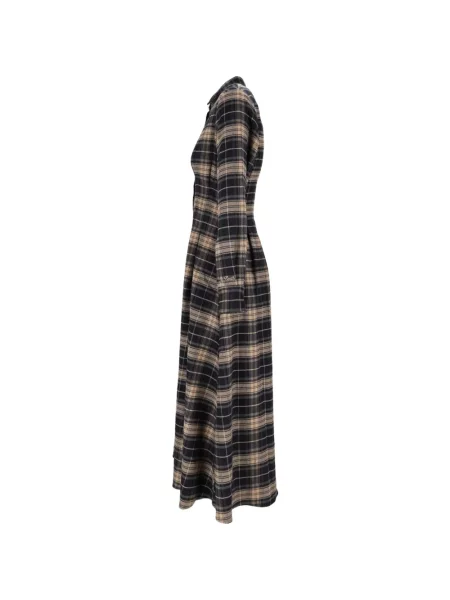 Rochie maxi Mc2 Saint Barth de flanelă negru