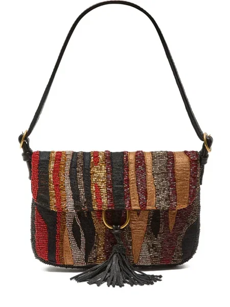 Geantă de mână Maliparmi cu dungi cu mărgele