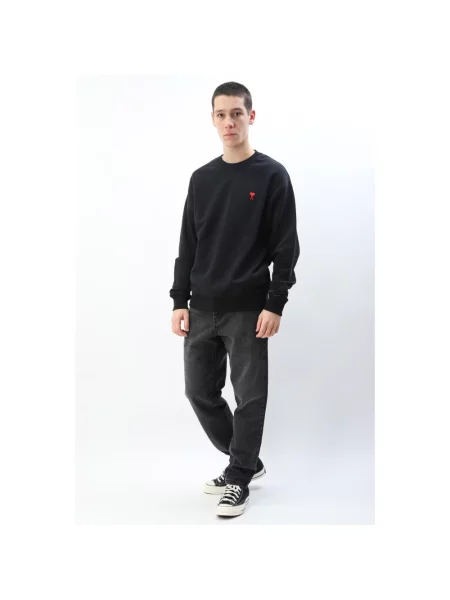 Bluza Ami Paris w serca z logo czarna