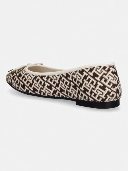 Baleriny Tommy Hilfiger brązowe