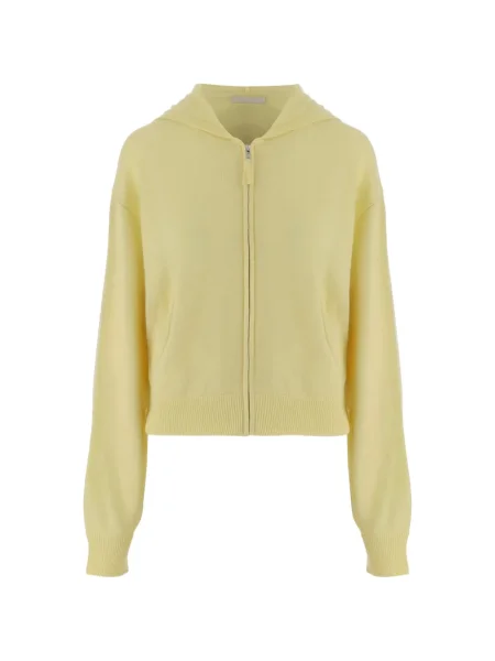 Cardigan Allude cu glugă galben