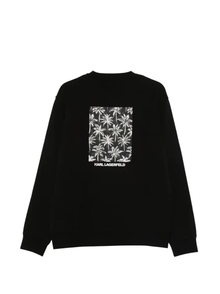 Grafic hanorac Karl Lagerfeld cu imagine negru