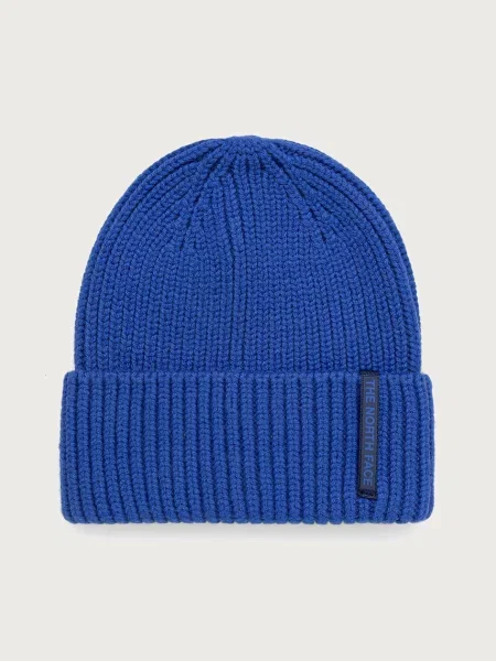 The North Face căciulă cu lână merino albastru