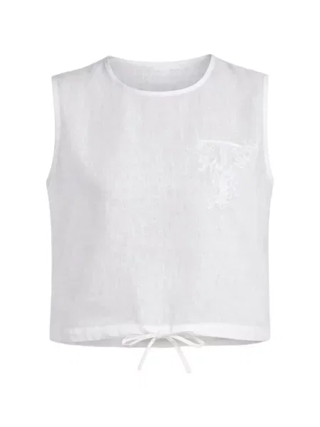 Top Twinset cu broderie cu legături