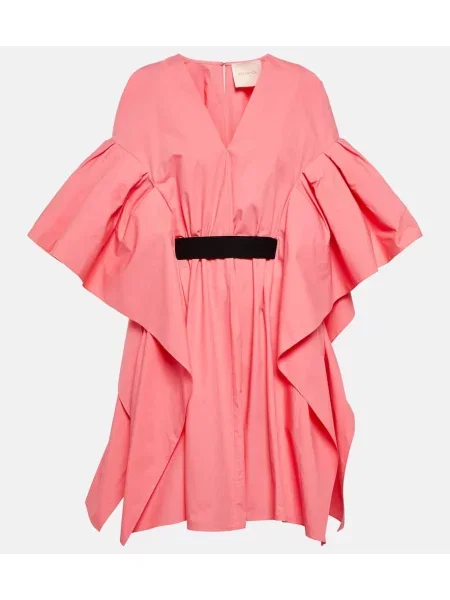 Obleka Roksanda poplin roza
