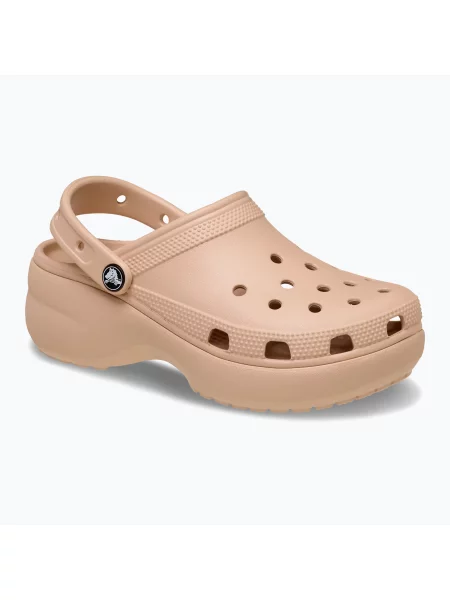 Классические сабо Crocs на платформе розовые
