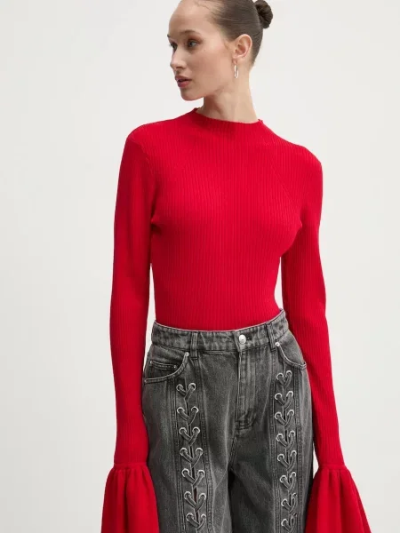 Rotate pulover femei rosu cu turtleneck