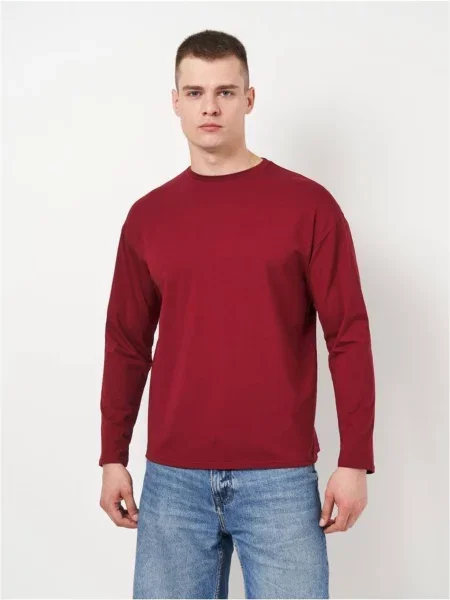 Лонгслив Hibrand бордовый