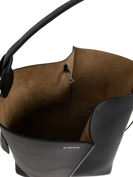 Кожена чанта Loewe черно