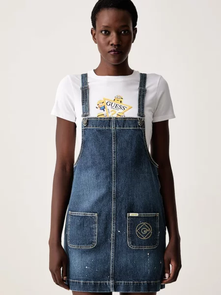 Guess Jeans rochie din denim albastru