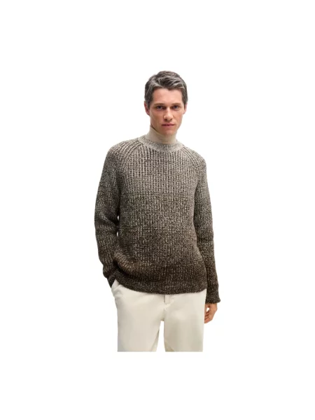 Sweter Hugo Boss wełniany beżowy