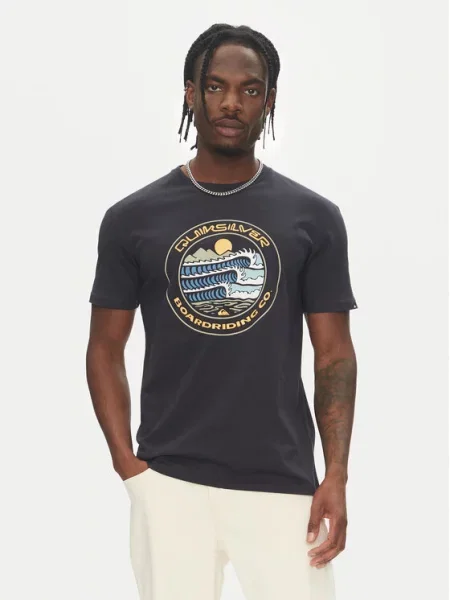 Quiksilver Marškinėliai Ev Three Seas Ss Tamsiai mėlyna