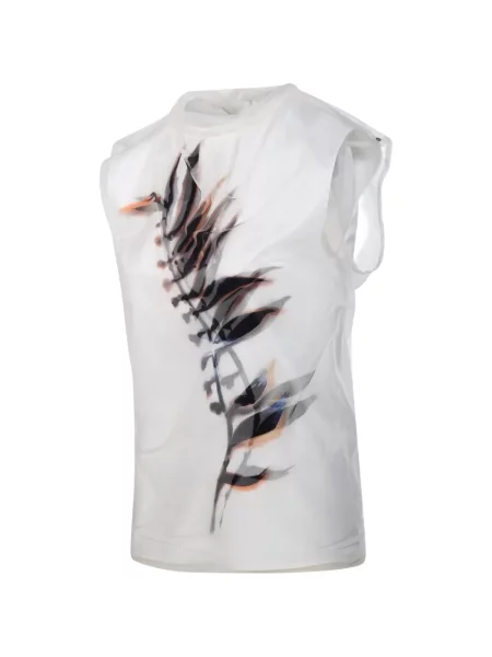 Top Sportmax cu model floral cu imagine alb