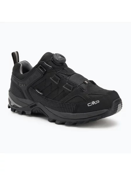 Trekové boty CMP Rigel Low Fitgo Wp lead grey černé