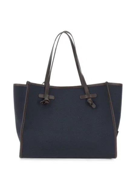 Bőr shopper táska Gianni Chiarini kék