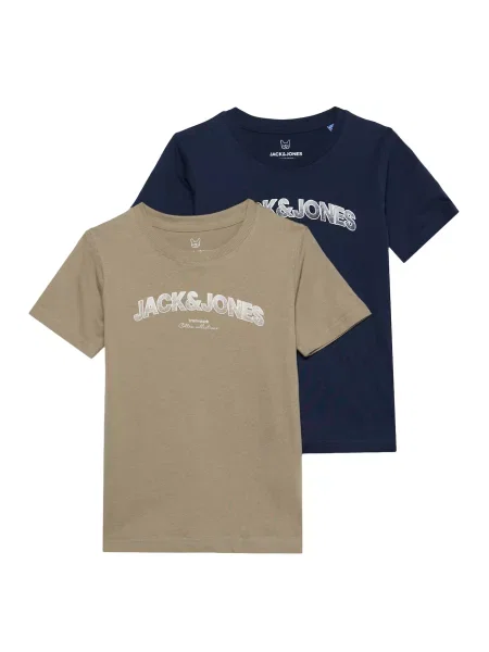 Jack & Jones Junior Tricou JJAVERY' bleumarin / kaki alb