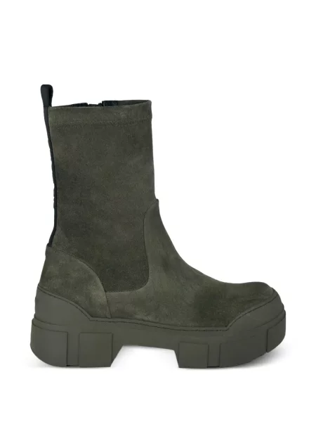 Cizme scurte Vic Matié din piele de căprioară chunky verde