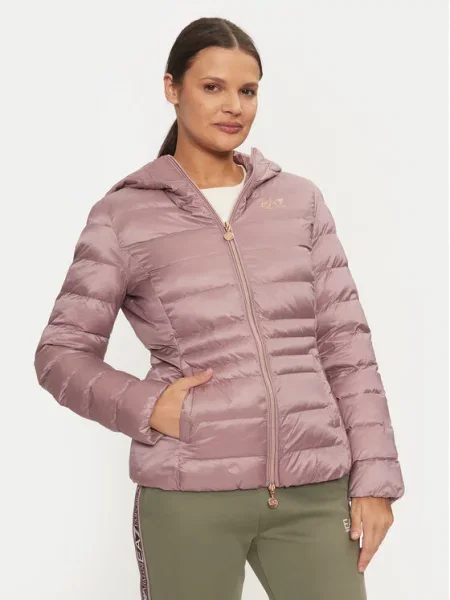 Emporio Armani Pūkinė striukė violetinė