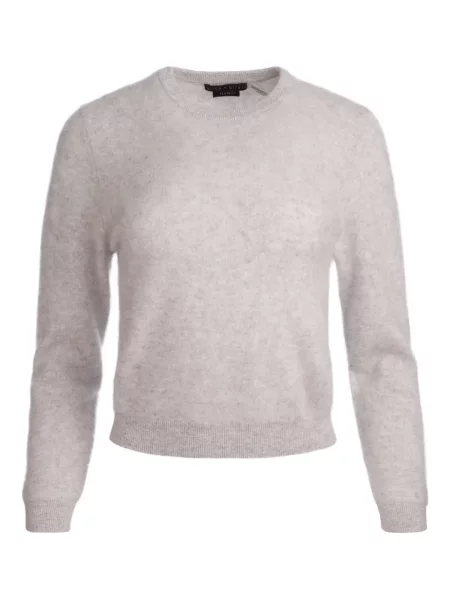 Pulover Alice + Olivia cu decolteu rotund gri