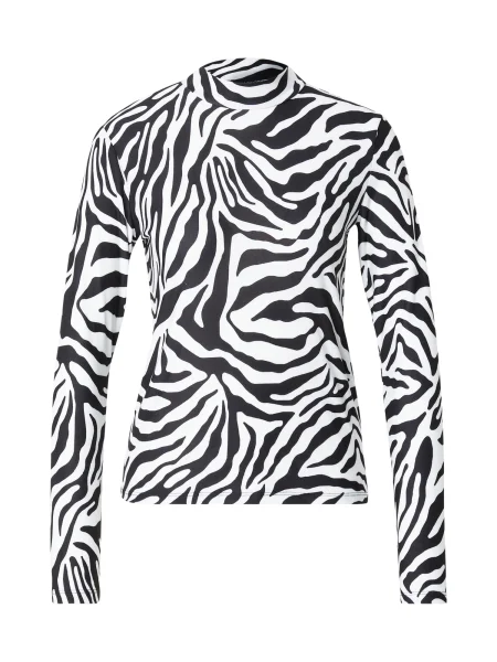 VILA Tricou VILEOA negru alb