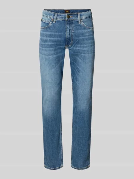 Jeansy o kroju slim fit z mieszanki bawełny model Luke' Lee niebieskie
