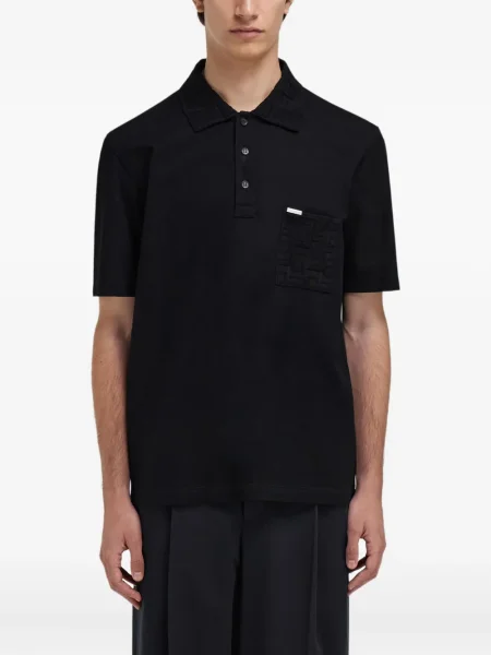 Polo Ferragamo din jacard negru