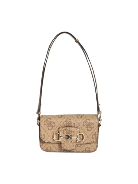 Guess torebka tote z imitacji skóry JANIE brązowa