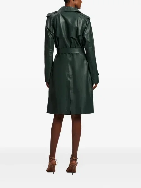 Palton cu două rânduri de nasturi Ralph Lauren Collection cu două rânduri de nasturi verde