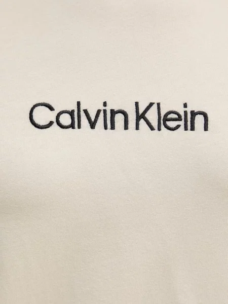 Calvin Klein Underwear kétrészes pizsama női pamuttal bézs