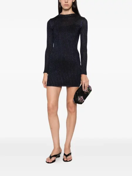 Lung rochie Missoni tricotate negru