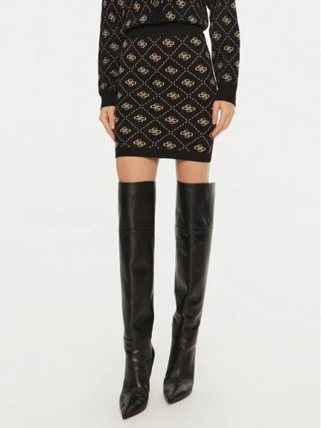 Guess Fustă mini Sarah Regular Fit negru