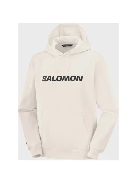 Bluza z kapturem Salomon Logo Performance biało-kremowa S biała