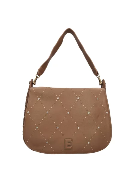 Torebka skórzana Ermanno Scervino skórzana brązowa