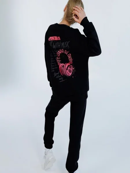 Дитячий Спортивний костюм Носи своє чорний