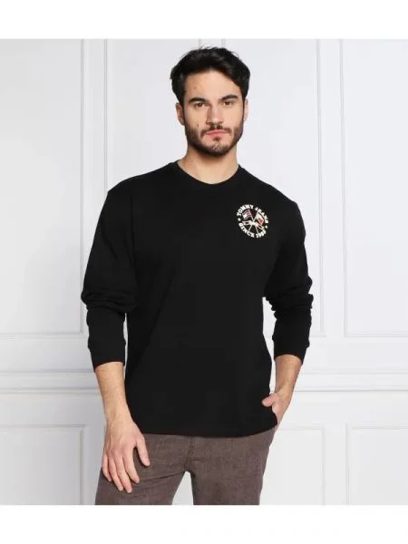 Tricou mânecă lungă Tommy Jeans negru