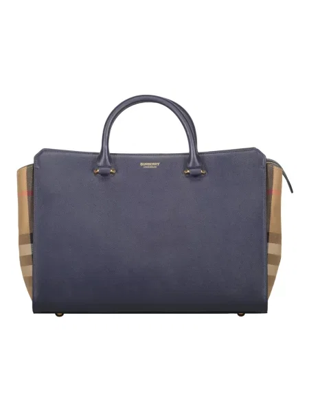 Torebka Burberry skórzana niebieska
