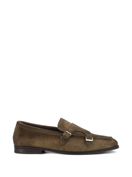 Pantofi loafer Doucal's din piele de căprioară maro