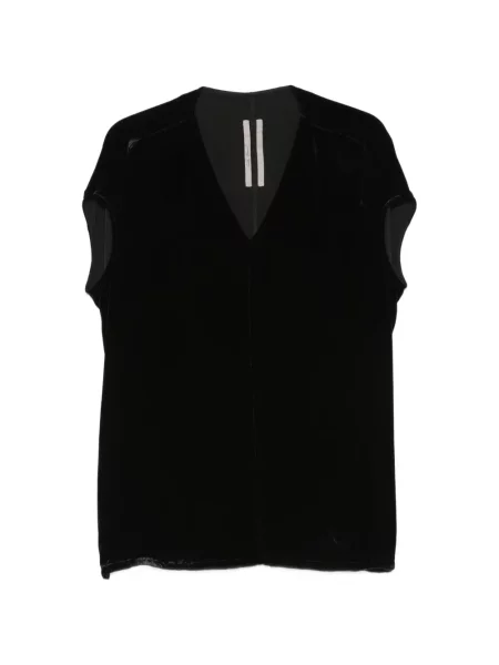 V-nyakú blúz Rick Owens fekete