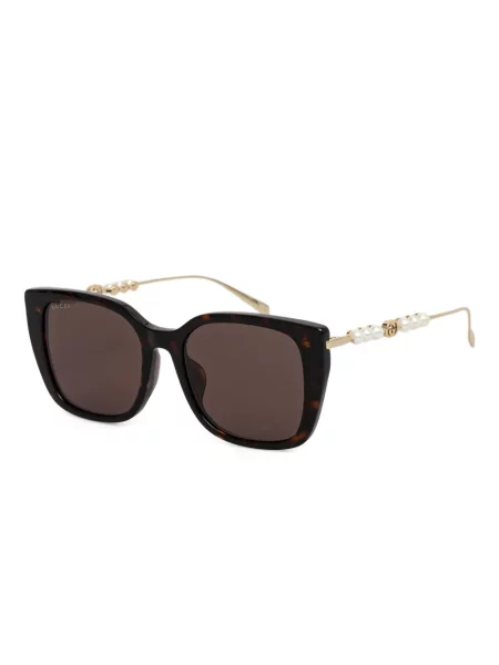 Ochelari de soare Gucci Eyewear cu perle maro