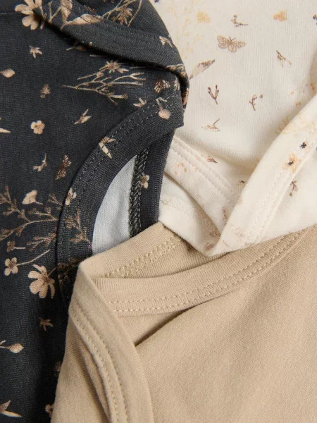 Reserved боді 3 шт. кремовий 