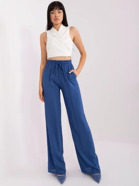 Pantaloni Fashionhunters albastru