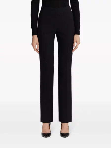 Pantaloni Ralph Lauren Collection cu talie înaltă negru