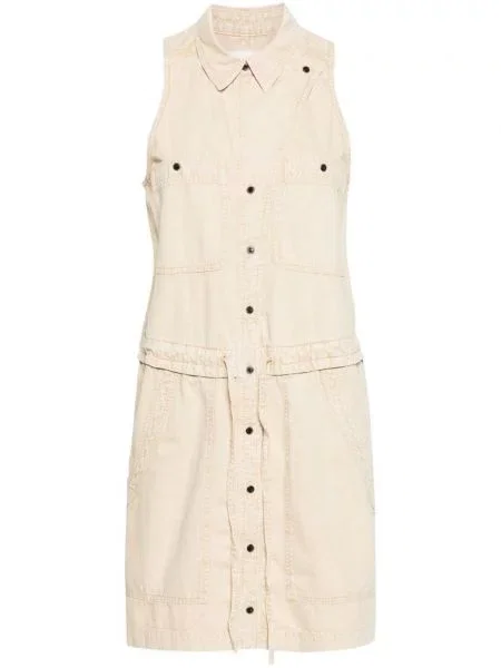 Rochie din denim Marant Etoile fără mâneci
