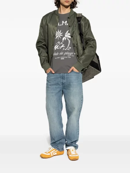 Geacă Balmain cu autograf verde