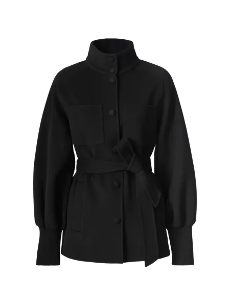 Cu centură palton Mackage de lână negru