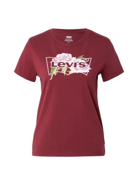 LEVI'S ® Tricou THE PERFECT verde deschis / roz deschis / roșu burgundy alb