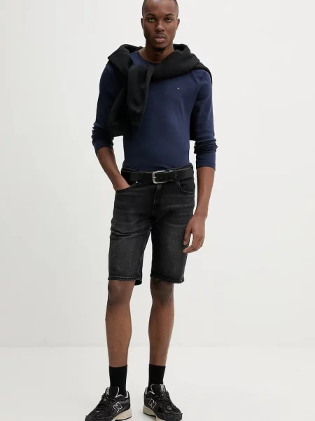 Tommy Jeans Pánske tričko s dlhým rukávom modrá