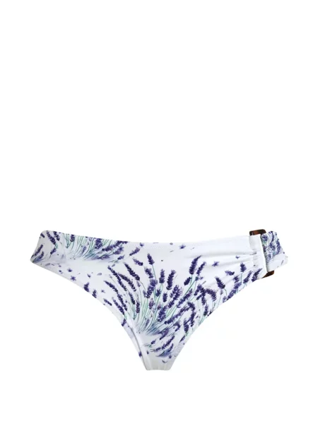 Bikini Vilebrequin cu imagine cu cataramă alb